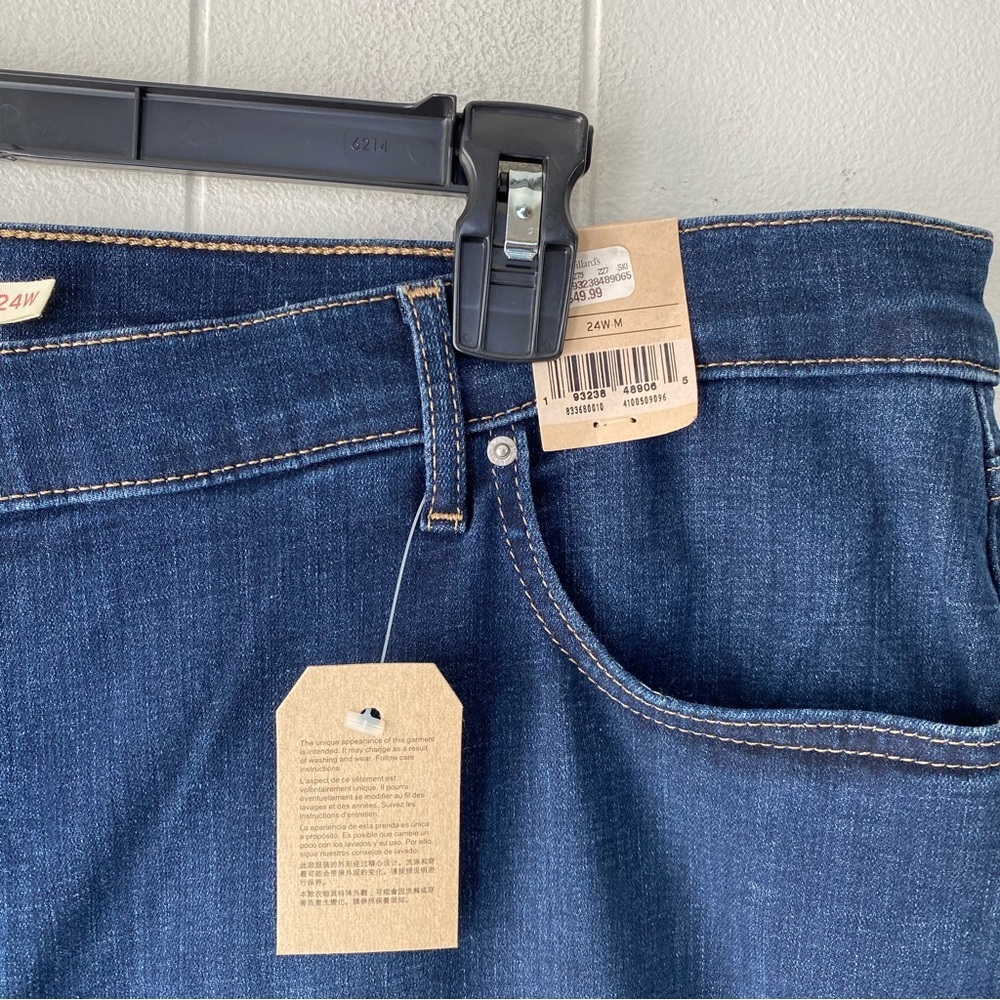 Levi’s Women’s 721 High-Rise Skinny Jeans Dark Wash Size 24W Plus NWT - Picture 7 of 12